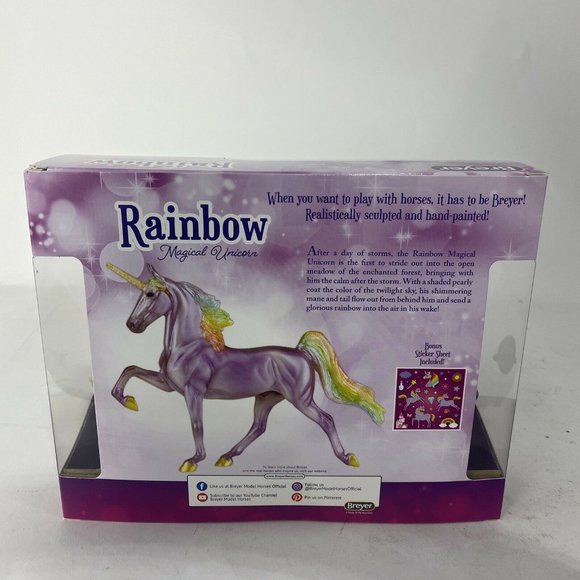 Breyer Magical Unicorn Rainbow Glitter Accents - Picture 2 of 7